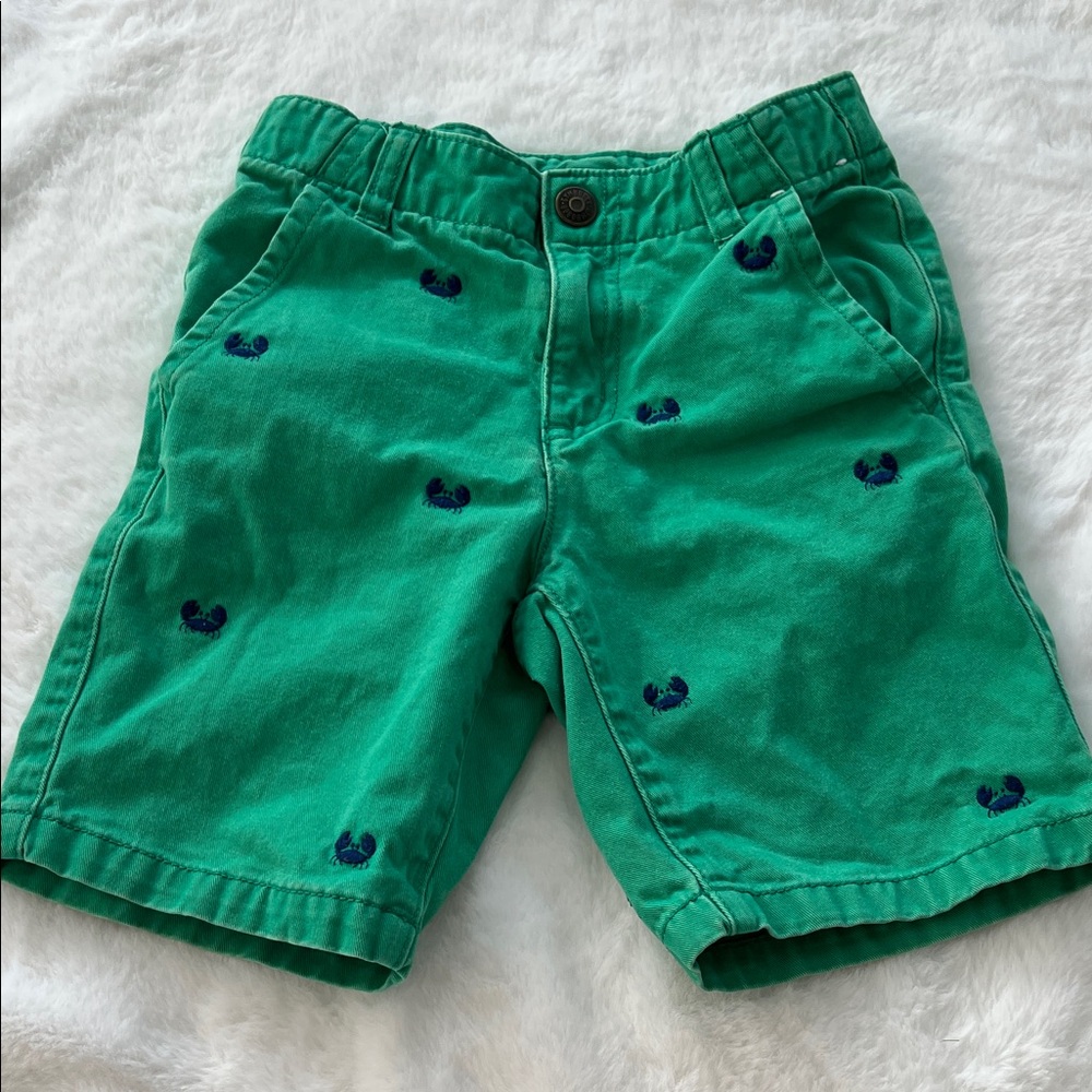 Gymboree | green crab embroidered shorts